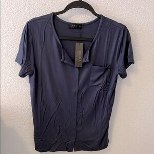 Doublju Women's Navy Top